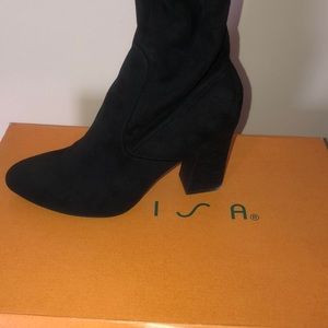 Knee high heel boots